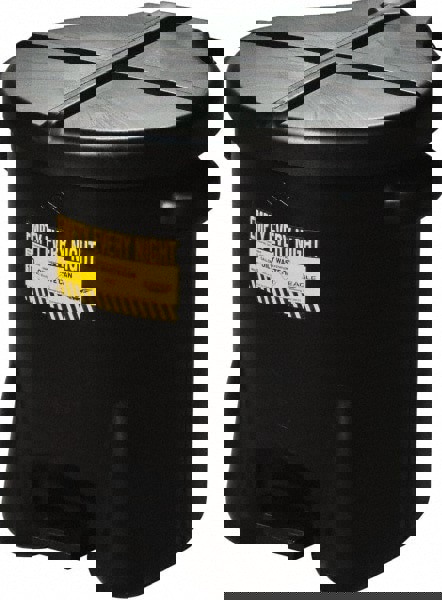 14 Gallon Capacity, HDPE Waste Can with Foot Lever